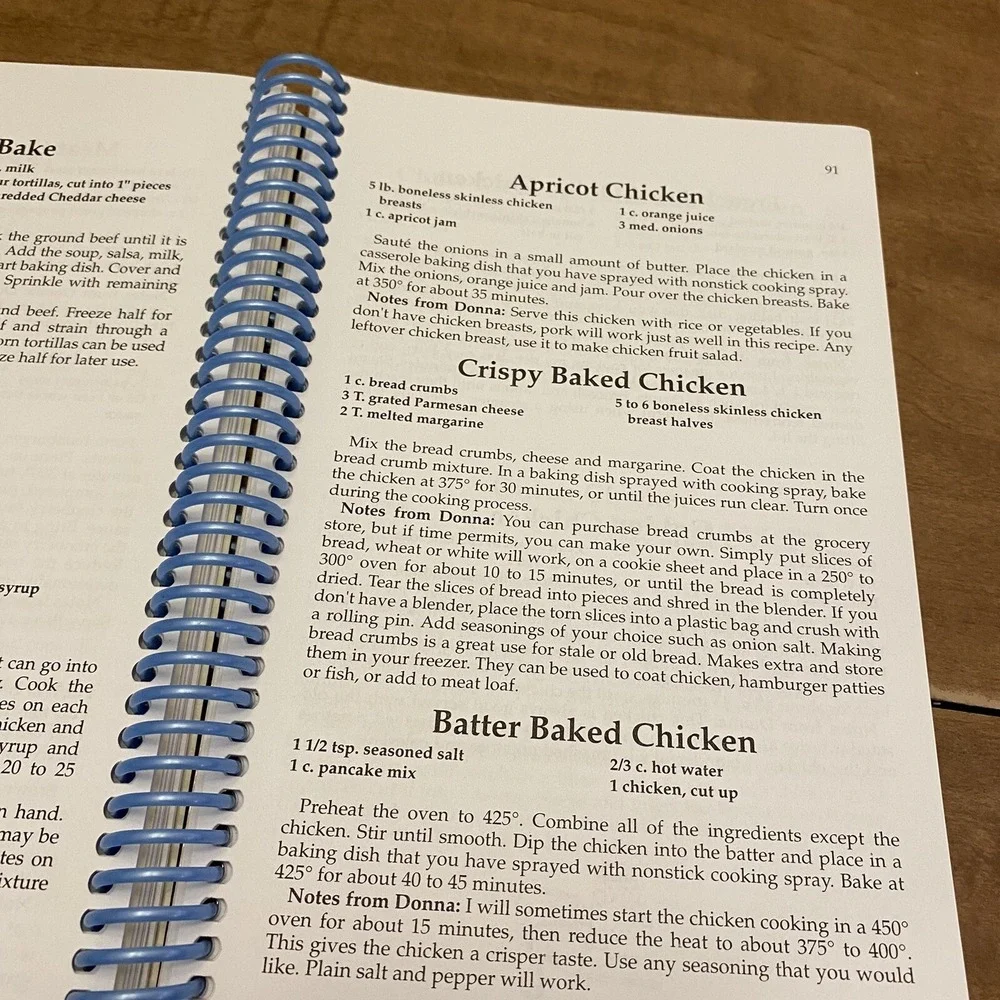 Donna Kates Good Food & Simple Recipes Cookbook 2006 Spiral Bound FCCLA